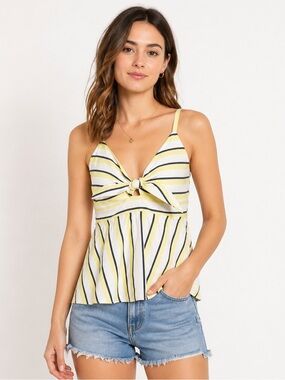 NWT Cupcakes and Cashmere Cerria Striped Top in Citrus